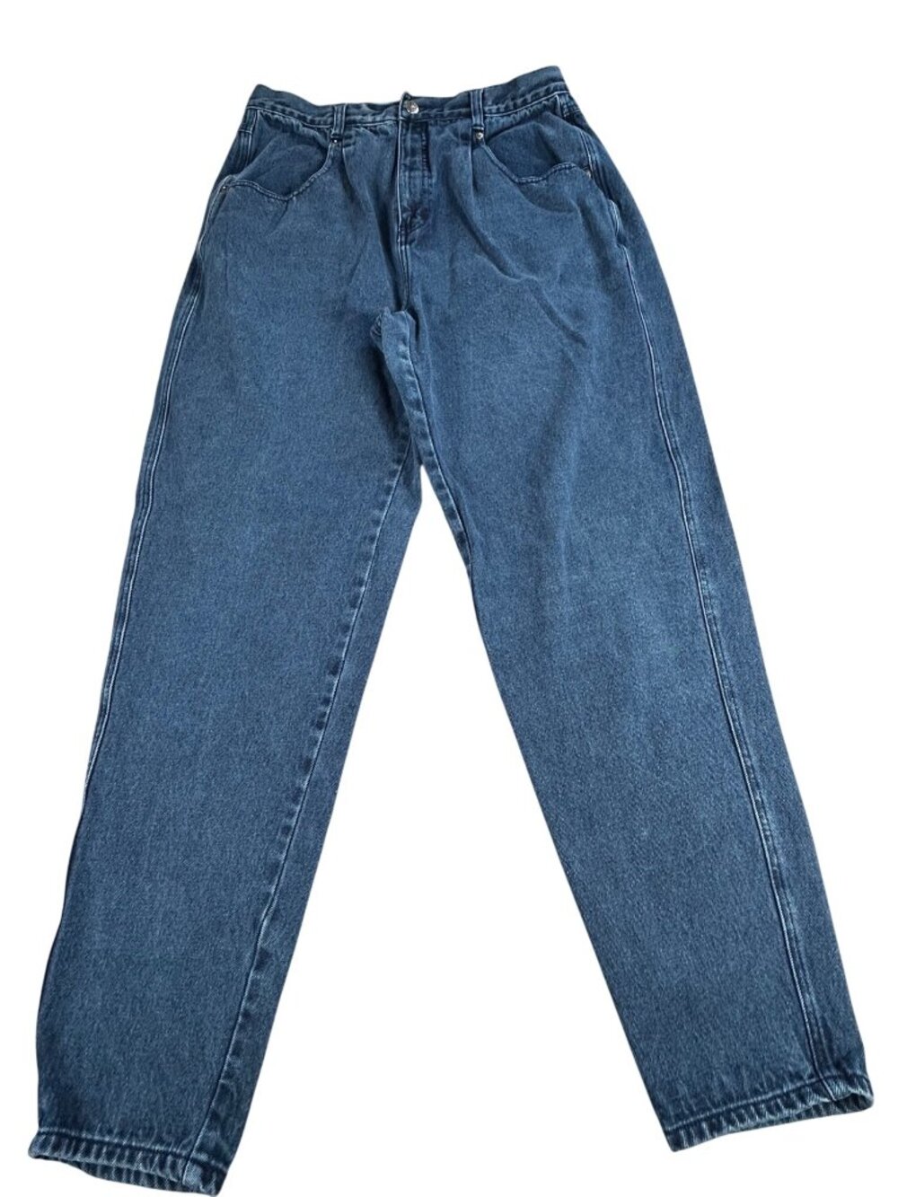 VTG Brittania High Waisted Blue Denim Jeans Womens 16 Tall Relaxed Fit Mom Jeans